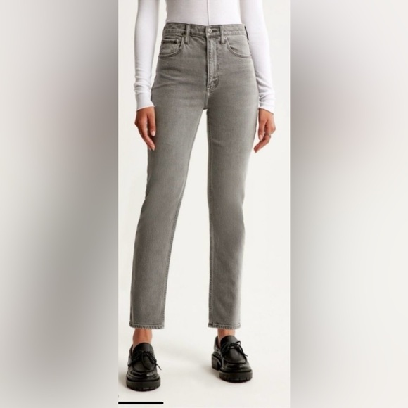 Abercrombie & Fitch Denim - Abercrombie & Fitch Simone High Rise Ankle Jeans Gray Charcoal Size 29/8